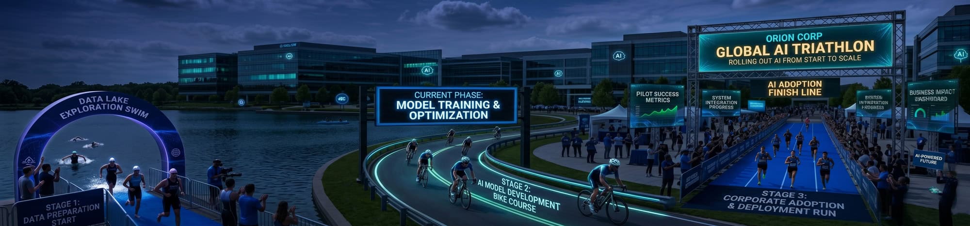 Triathlon Training Plan for AI Rollout Challenges.
