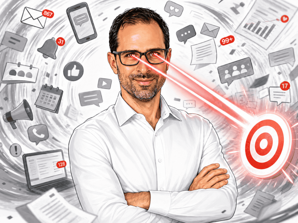 Mario Fiorucci targeting digital marketing success with laser focus.